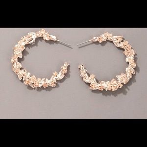 RoseGold Rose Hoops